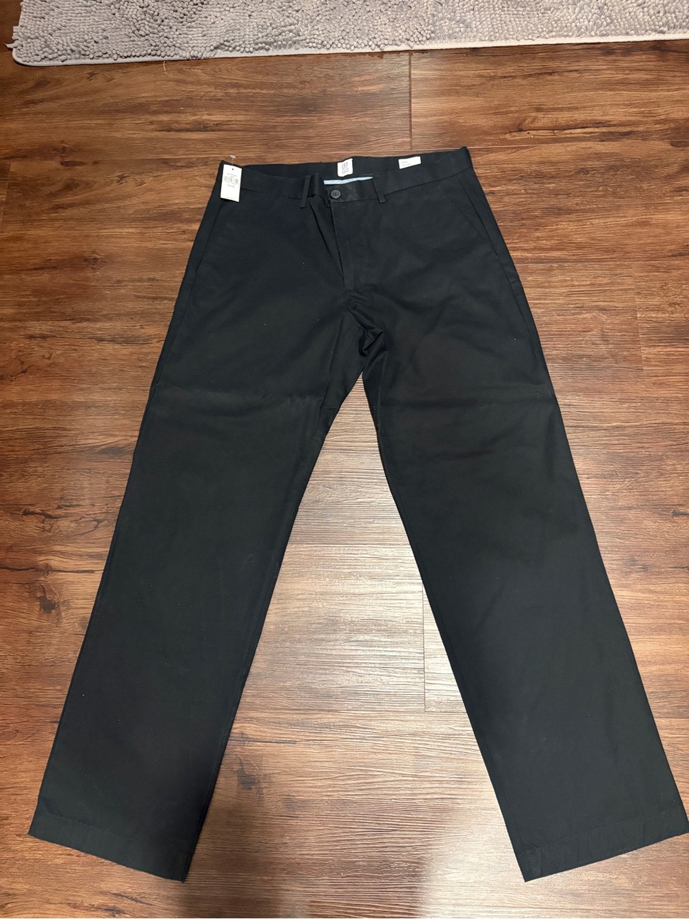 GAP Men's Black Straight Chinos